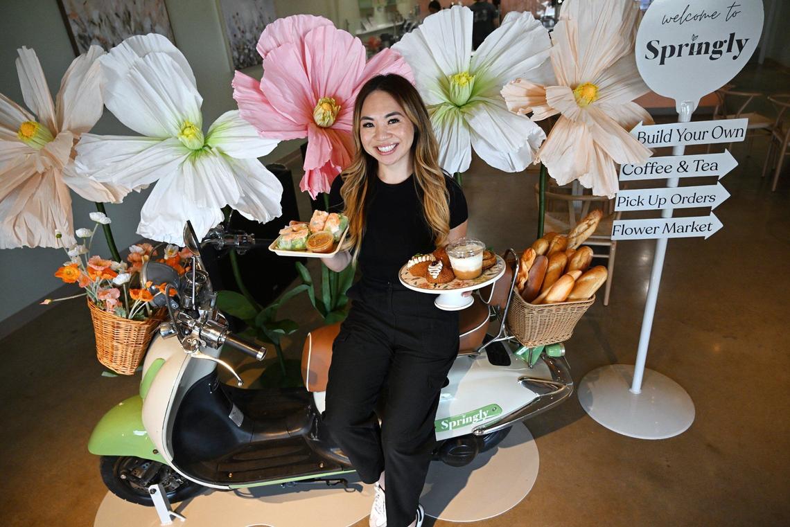 Selena Le has opened Springly, a restaurant serving Vietnamese-inspired food and pastries with a partnership serving coffee through Noc Box Coffee Studio. Food, coffee and fresh bouquets of flowers are also for sale.