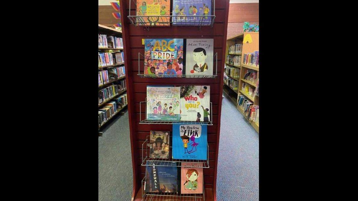 This is the Pride Month display of children’s books that Clovis City Councilmember Diane Pearce found objectionable.