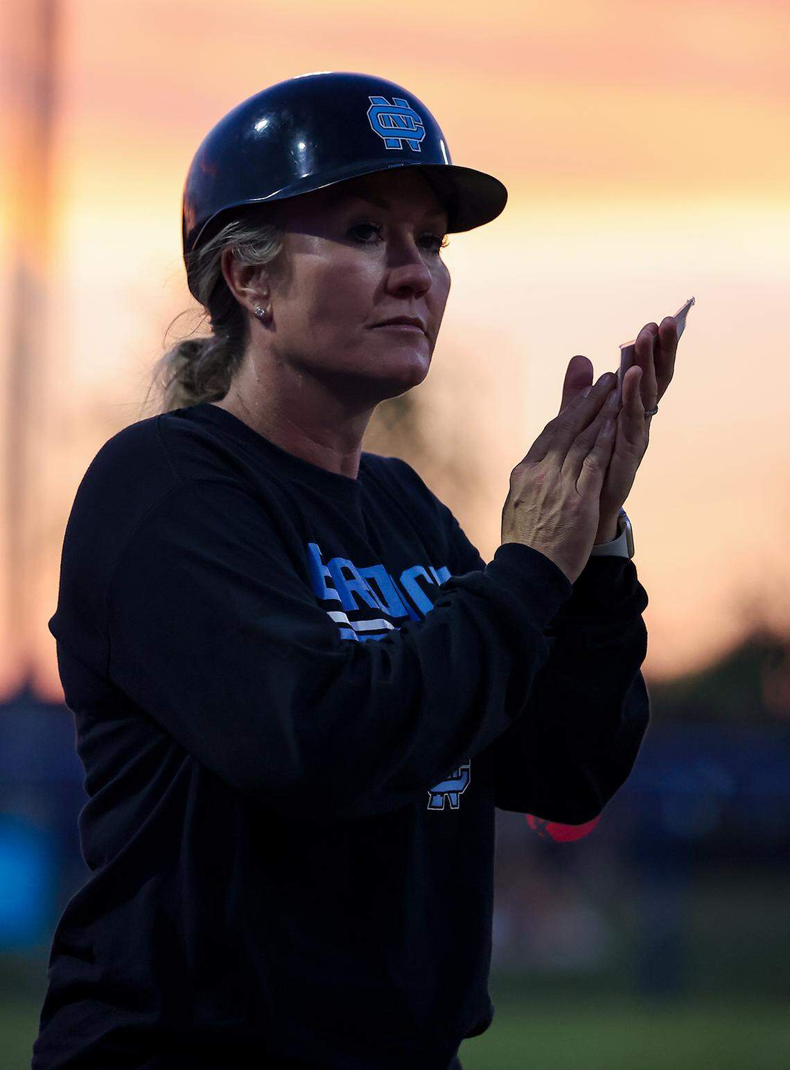 Clovis North coach Courtney Dale leads her Broncos to another Central Section Division I title on Saturday, May 31, 2025.