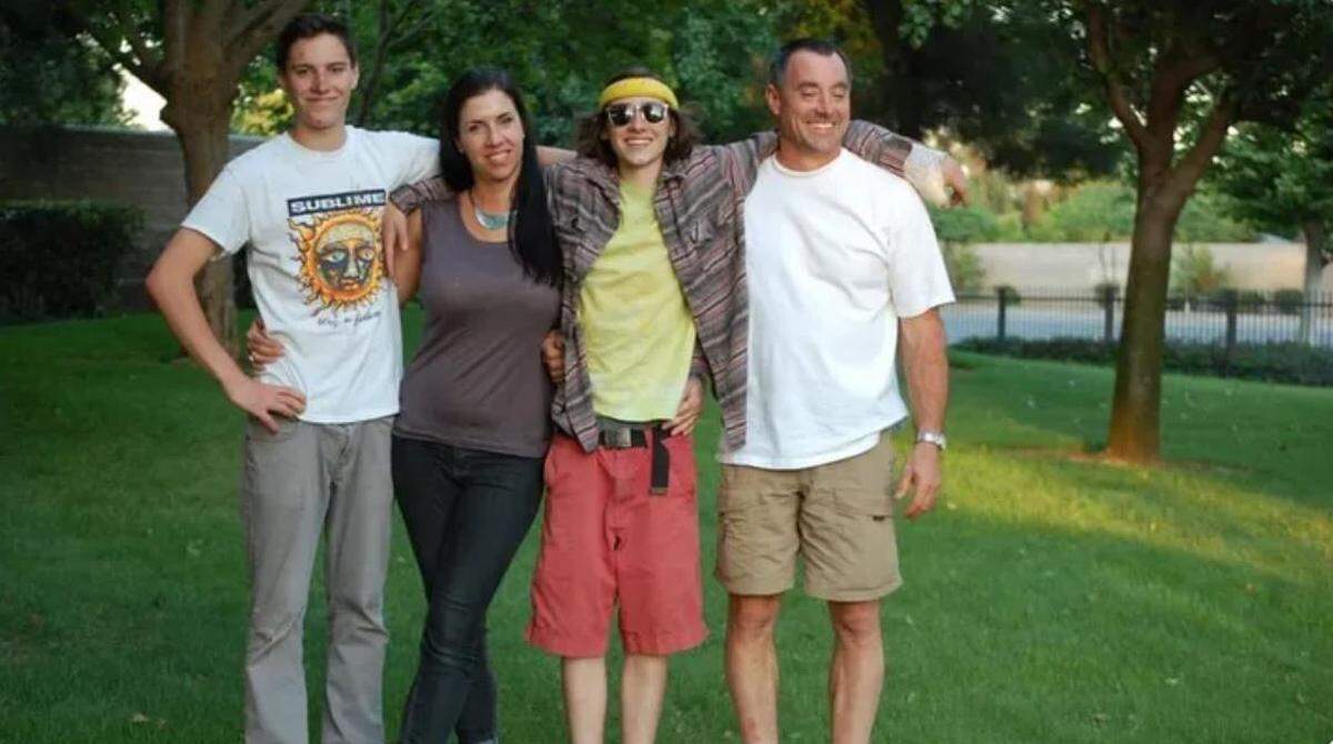 Liam Moody, far left, is pictured with his parents, Dana and Kevin Moody, and brother, Quinn, in a photo from the gofundme page set up after Moody died on Friday, May 24, 2024. The Madera County Sheriff’s Office has said Liam Moody was the victim of a homicide.