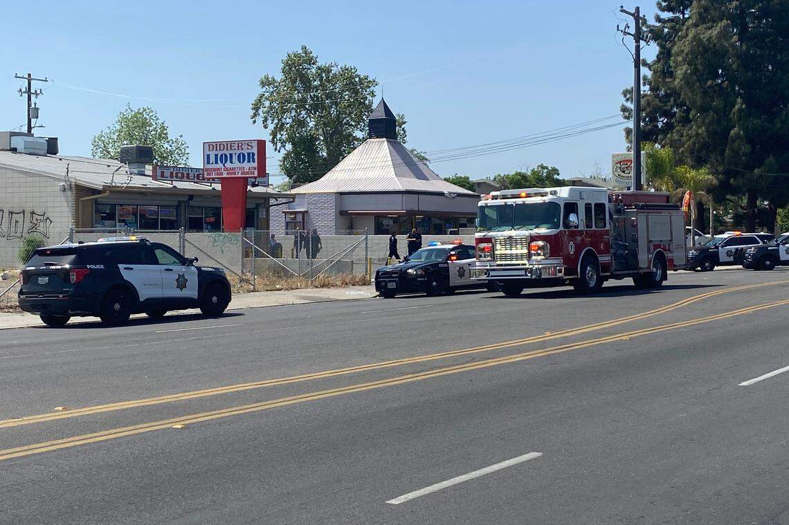 Police said a homeless man was shot at least once in a drive-by near Chestnut and Olive avenues on Thursday, March 7, 2022.
