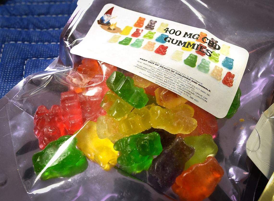 These packaged gummy bears were among 150 pounds of cannabis-infused edibles seized by Fresno police during an April 27 raid of a central Fresno dispensary even though they are clearly marked as containing CBD, a compound found to have a host of medicinal benefits.