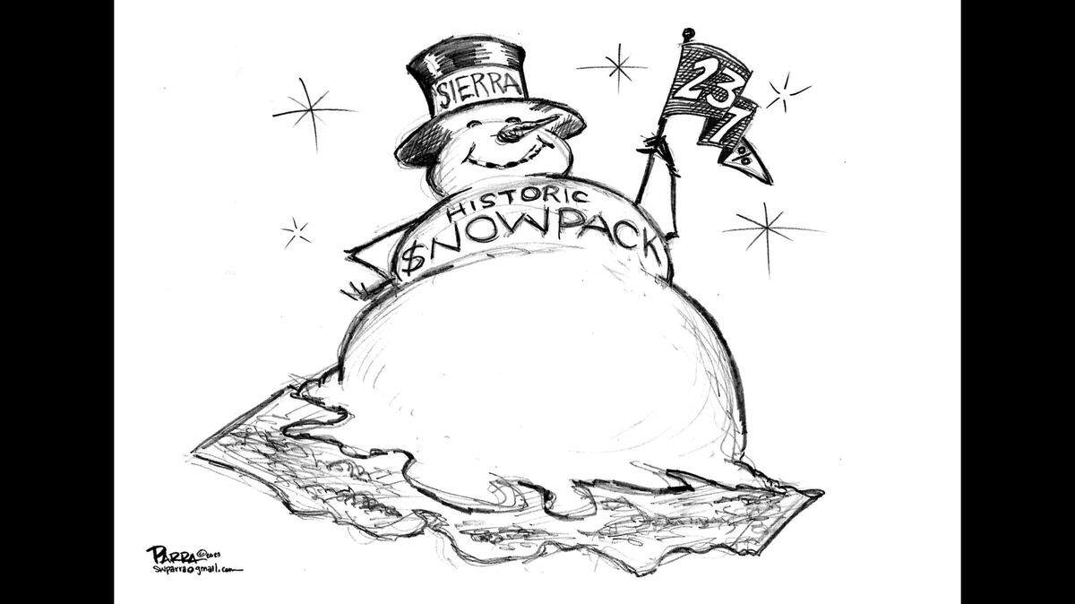 Frosty sits on California.