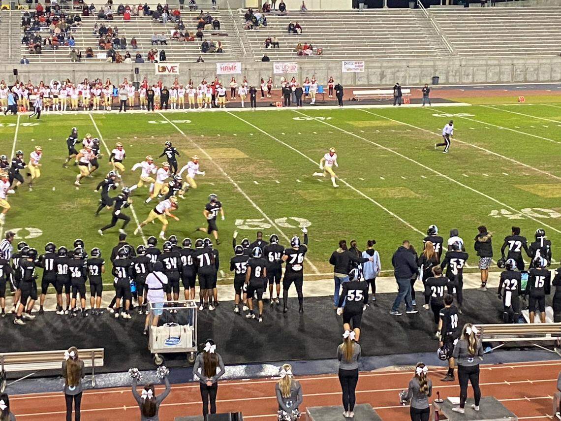 Clovis North and Centennial met in a Central Section Division I playoff game. The Broncos won the game.