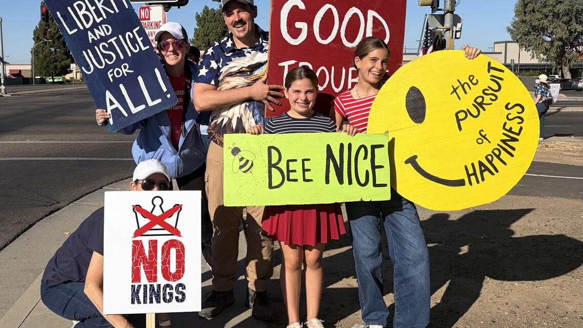 ‘What makes America great is immigrants.’ Fresno joins fourth wave of ‘No Kings’ rallies