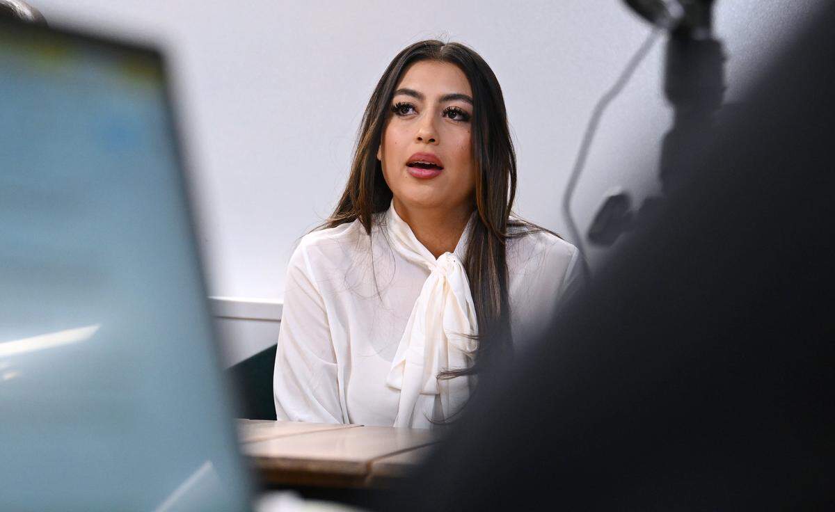 Fresno City Council District 5 candidate Danielle Parra answers a question posed during a candidate forum held by The Fresno Bee Friday, April 17, 2026 in downtown Fresno