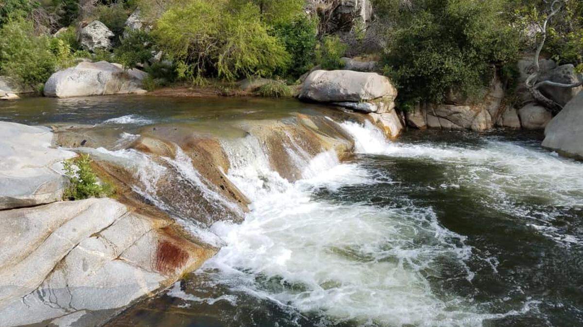 The area of the Tule River where a 17-year-old boy from Los Angeles drowned Sunday.