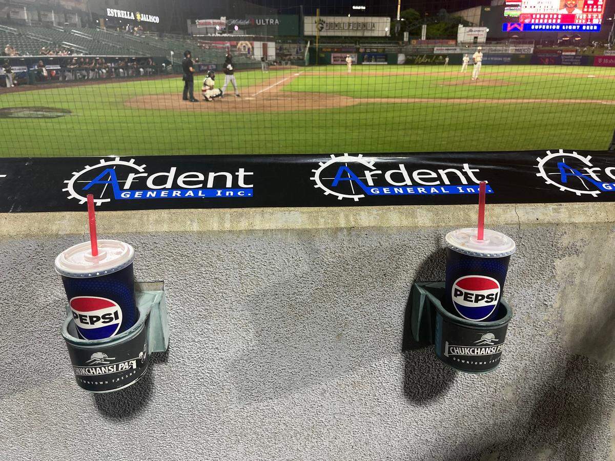 Fountain drinks cost $5.50 apiece at Chukchansi Park in Fresno.