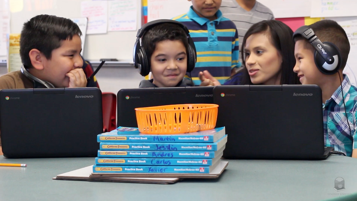 All students in the Lindsay Unified district have their own laptop or tablet. Courtesy of Lindsay Unified