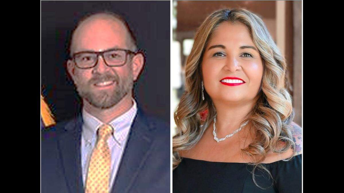 Candidates for the District 2 seat on the Merced County Board of Supervisors are incumbent Josh Pedrozo, left, and Annissa Fragoso.
