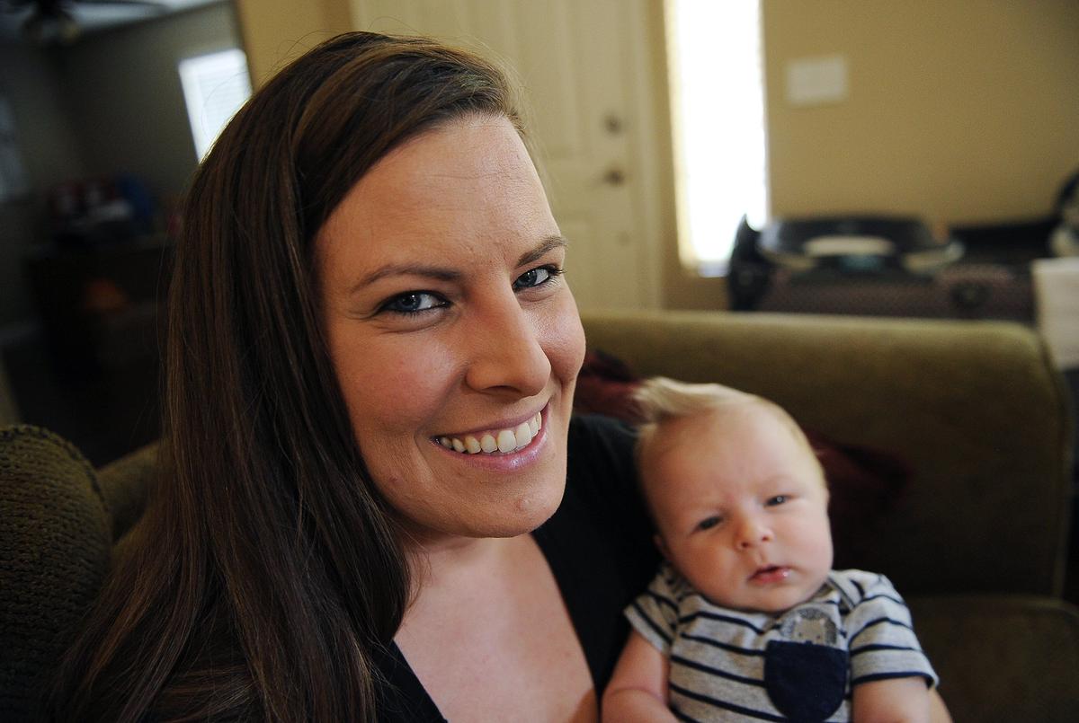 Sara Sherwood shares her experiences breastfeeding her newborn Everett, 2 months, in an interview at home Friday, July 20, 2018 in Fresno.