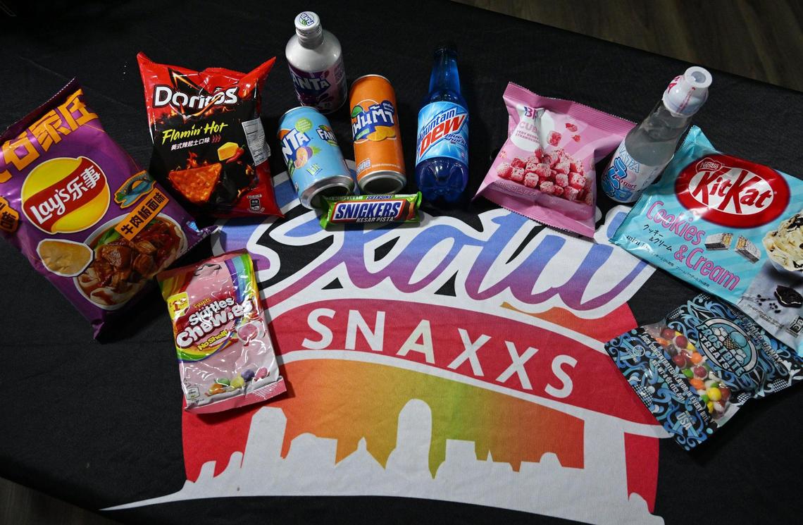 A sampling of what’s available at Exotii Snaxxs. Photographed Monday, Oct. 14, 2024 in Fresno.