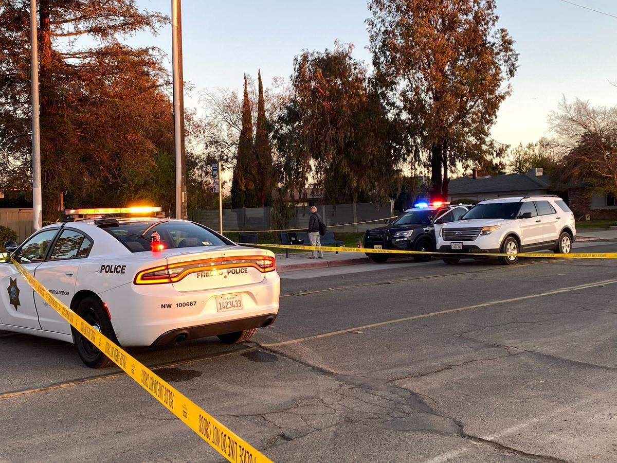 Police at a crime scene in the 4400 block of North Cornelia Avenue aren’t sure whether the victim lived nearby, or whether she was homeless.