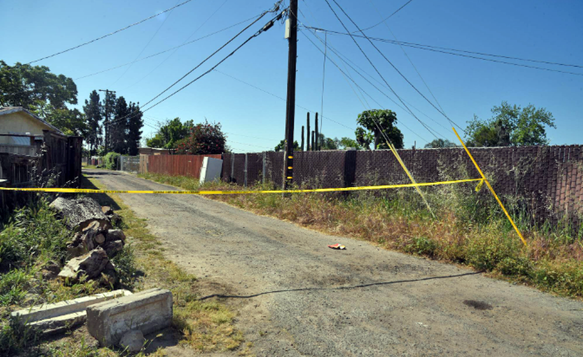 Deputies are investigating a homicide after a man was found shot in the alley in Fresno, California on Tuesday, April 30, 2024.