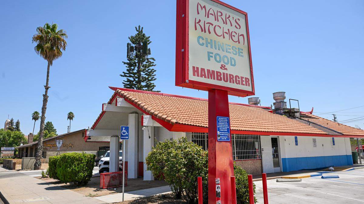 Mark's Kitchen is a Chinese food restaurant with hamburgers on its menu and is located on Belmont east of Chestnut.