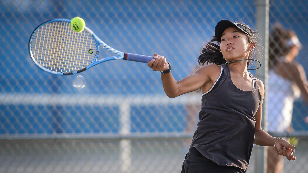 Clovis North’s Kristina Lee wins the Central Section Division I championship.