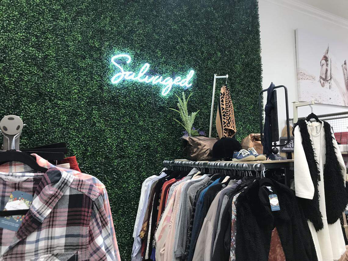 Old Town Clovis store bauble & thread carries new jewelry and clothing, but also used clothing in its Salvaged section. It carries high-end brands like Madewell, Anthropologie and Betsey Johnson.