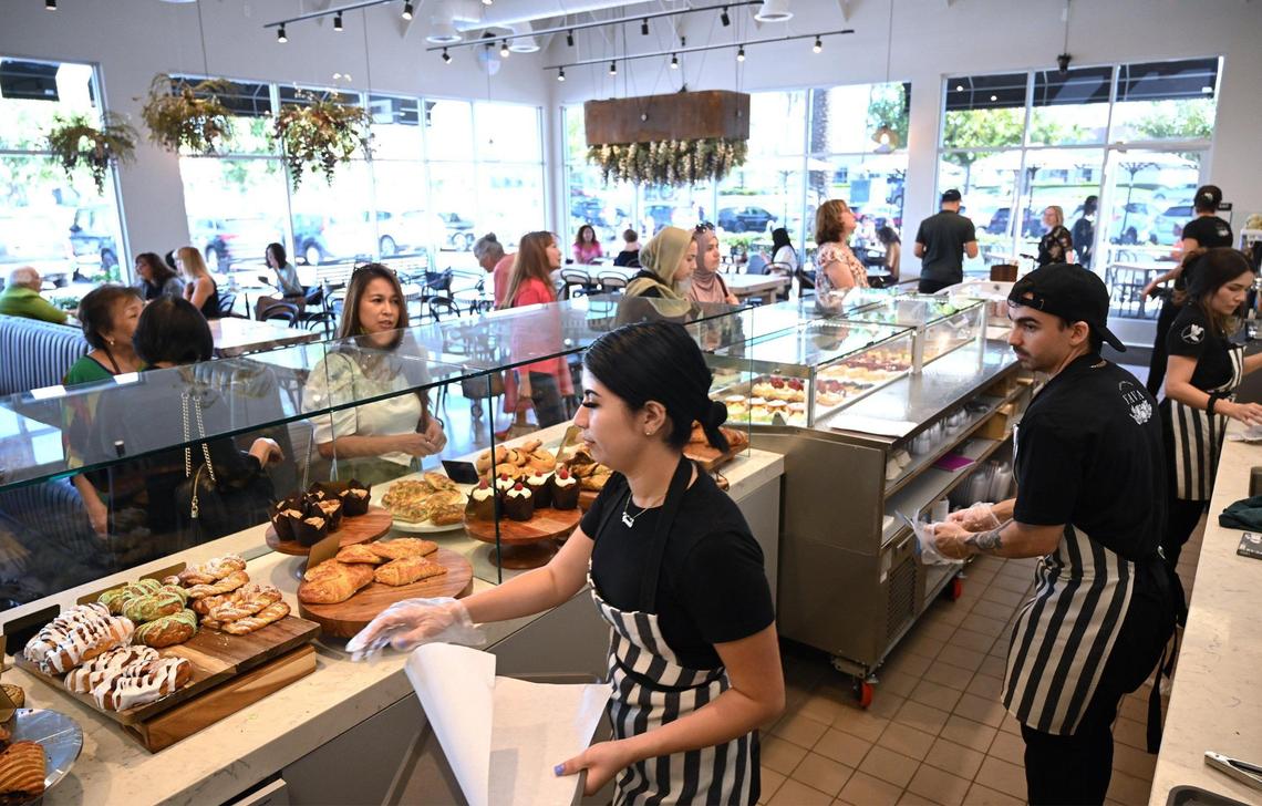 Yava Bakery and Cafe is Abdallah Qawadri’s latest venture following his popular Kabab City restaurants. Qawadri said the new cafe has been busy since it opened at Palm and Nees avenues in mid-September. Photographed Monday, Oct. 3, 2022 in Fresno.