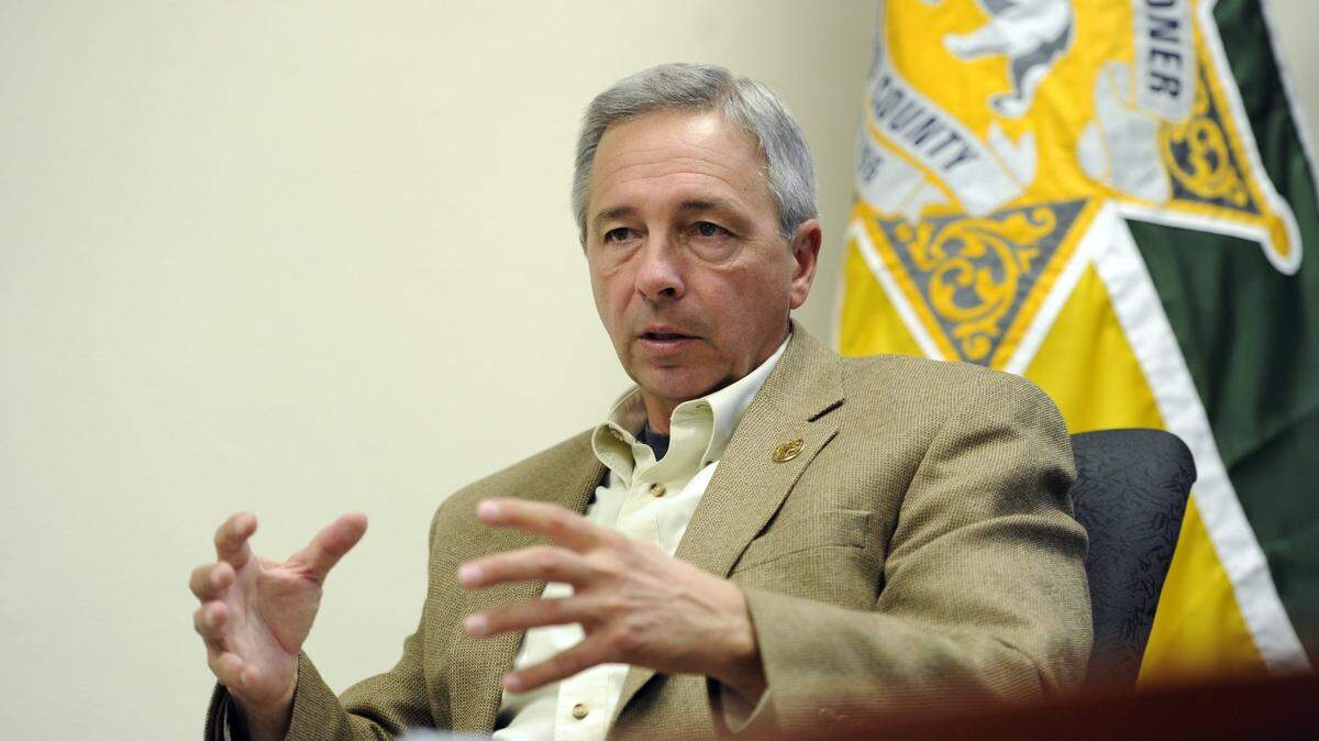 Mark Pazin is shown during his time as Merced County Sheriff.
