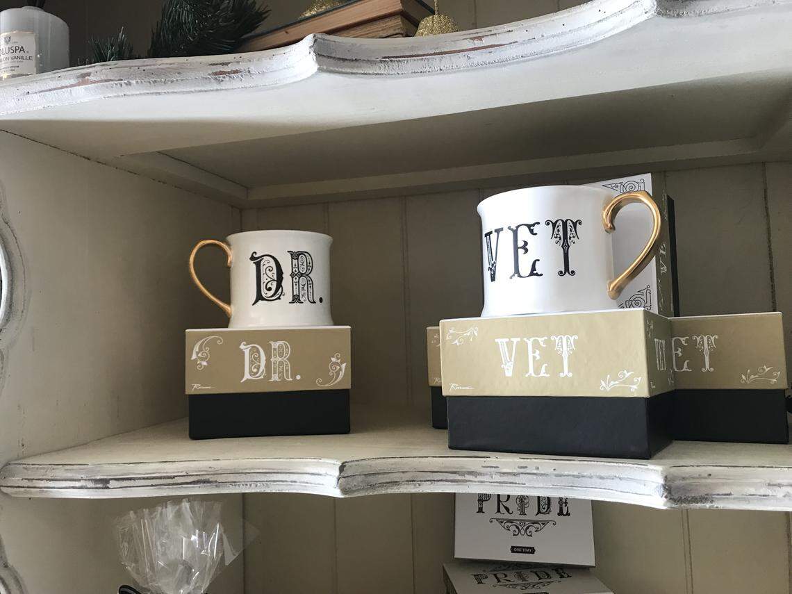 Mugs like these also feature profession names like “nurse” and “teacher” and sell for $22.99 at the newly opened Revival 23 in north Fresno.