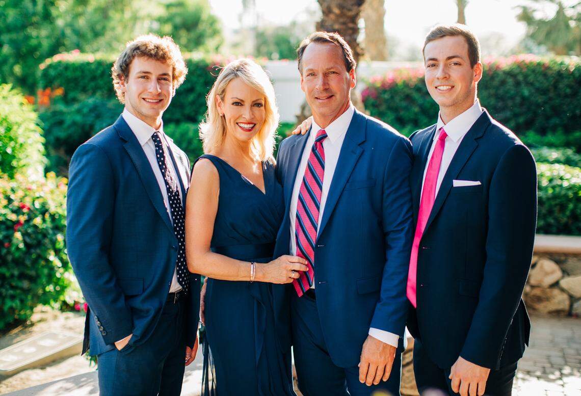 Kyle, Julie, Ryan and Jake Haener in a family photo. Julie and Ryan met at a Fresno State football game and Jake is now the Bulldogs’ starting quarterback. Kyle plays lacrosse at SMU.