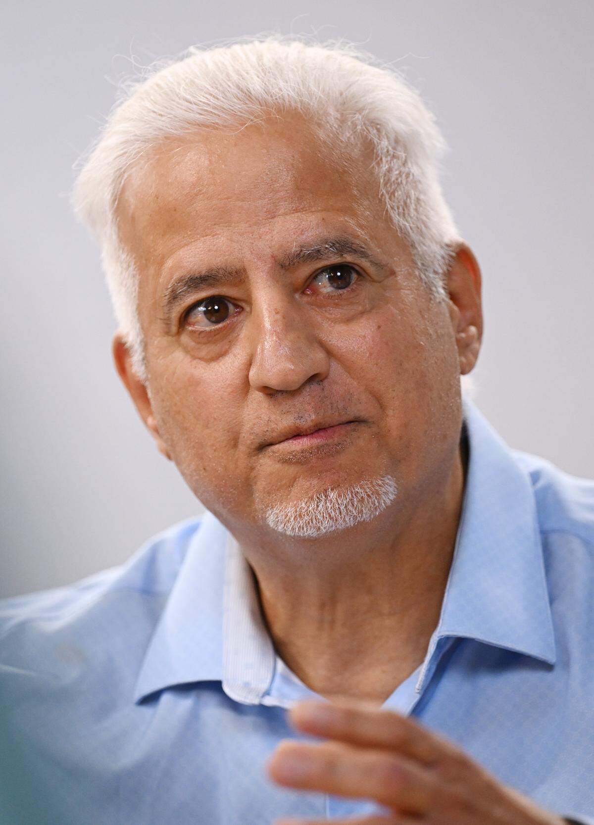 Dictrict 7 candidate AJ Rassamni, seen during a Fresno City Council forum held by The Fresno Bee Friday, April 17, 2026 in downtown Fresno