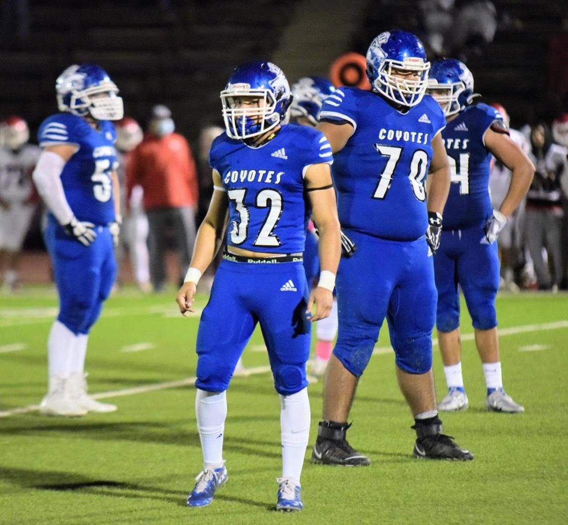 Roberto Lopez-Arellanes looks to the sideline during a Madera High football game. Lopez-Arellanes was killed in a crash on Wednesday, March 23, 2022.