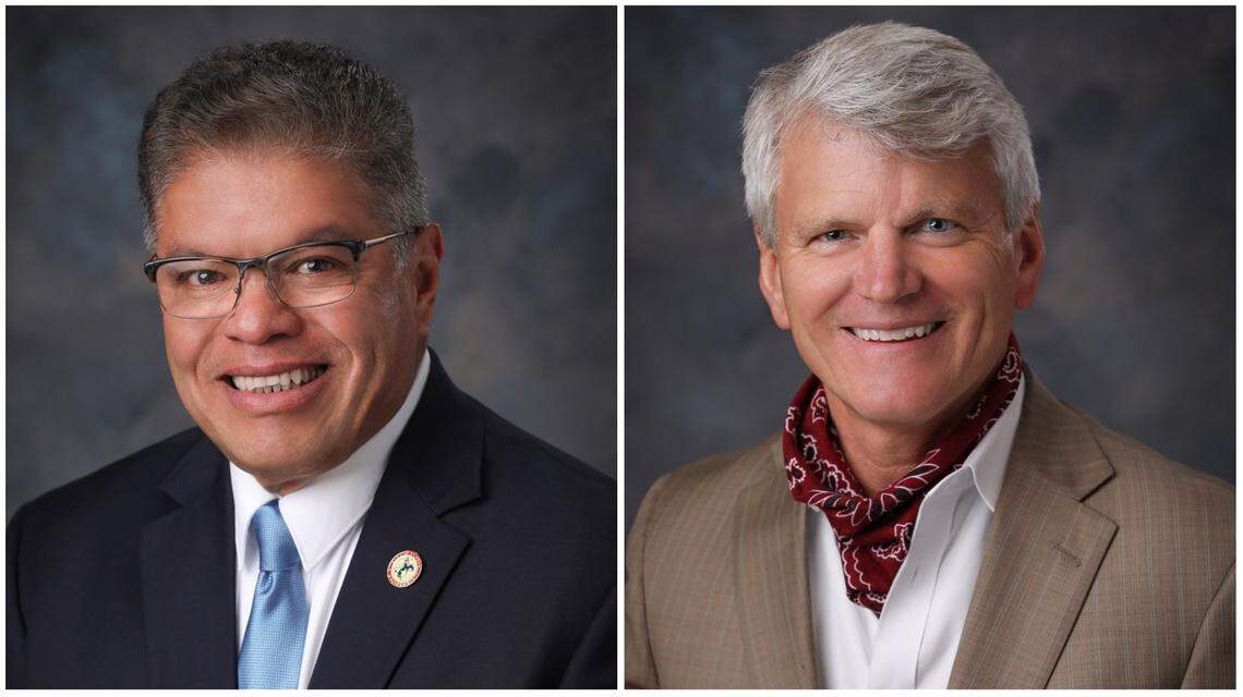 Clovis Mayor Jose Flores, left, and Clovis City Councilmember Bob Whalen, right, will retire from the Clovis City Council.