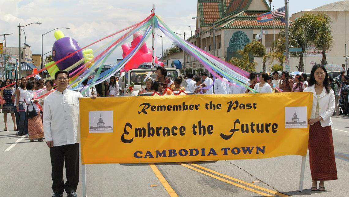 A parade kicks off the Cambodia Town festival in Long Beach.