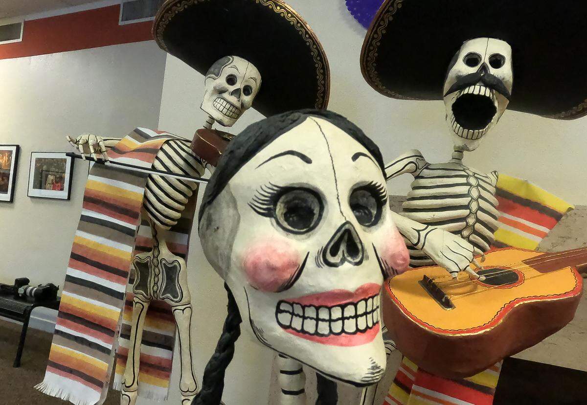 Day of the Dead altar at Arte Américas will be on display through the first week of November.