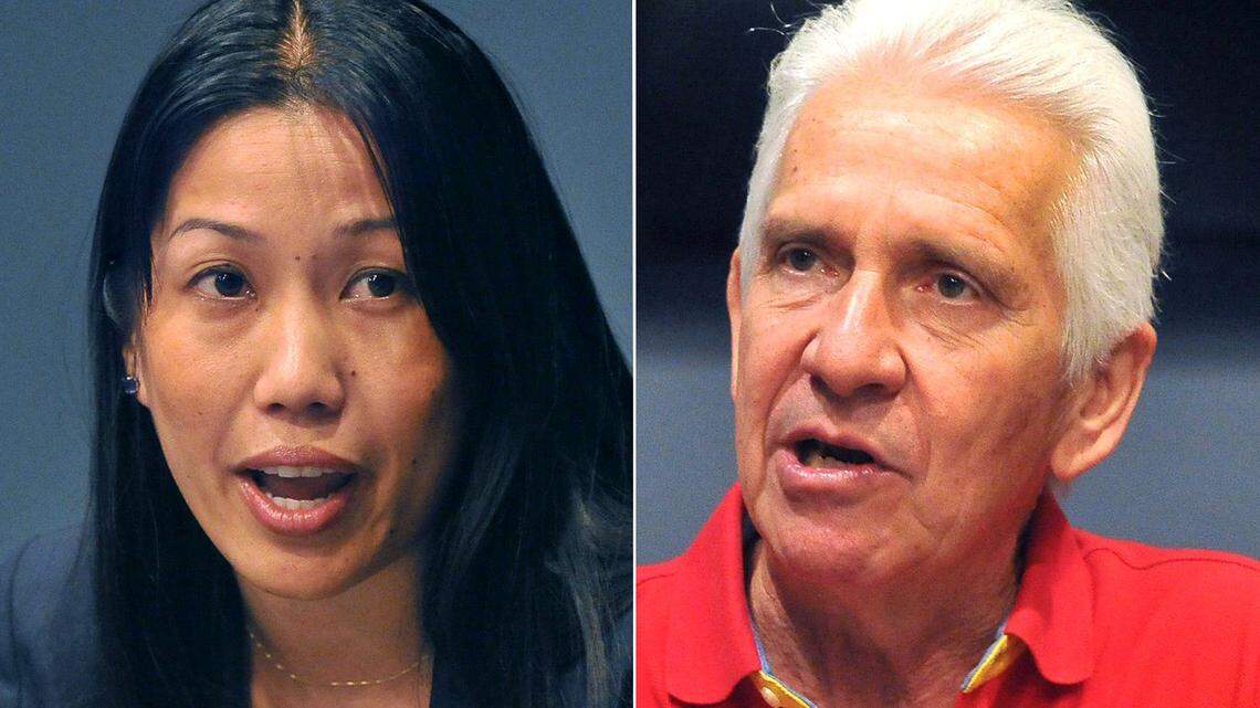 Republican Congressional candidate Elizabeth Heng and Congressman Jim Costa 