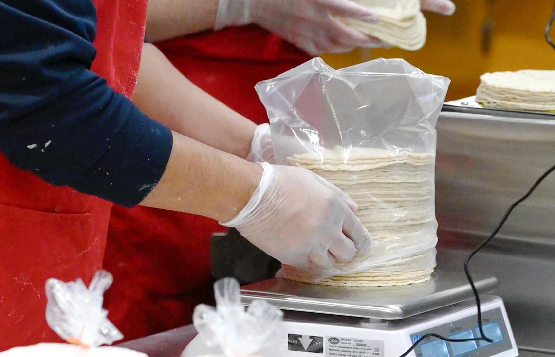 Freshly made tortillas are packaged at Vallarta, which just opened a grocery store on Shaw Avenue in Clovis. New California law adding folic acid to corn masa is designed to help reduce birth defects in the Latino and Hispanic community. 