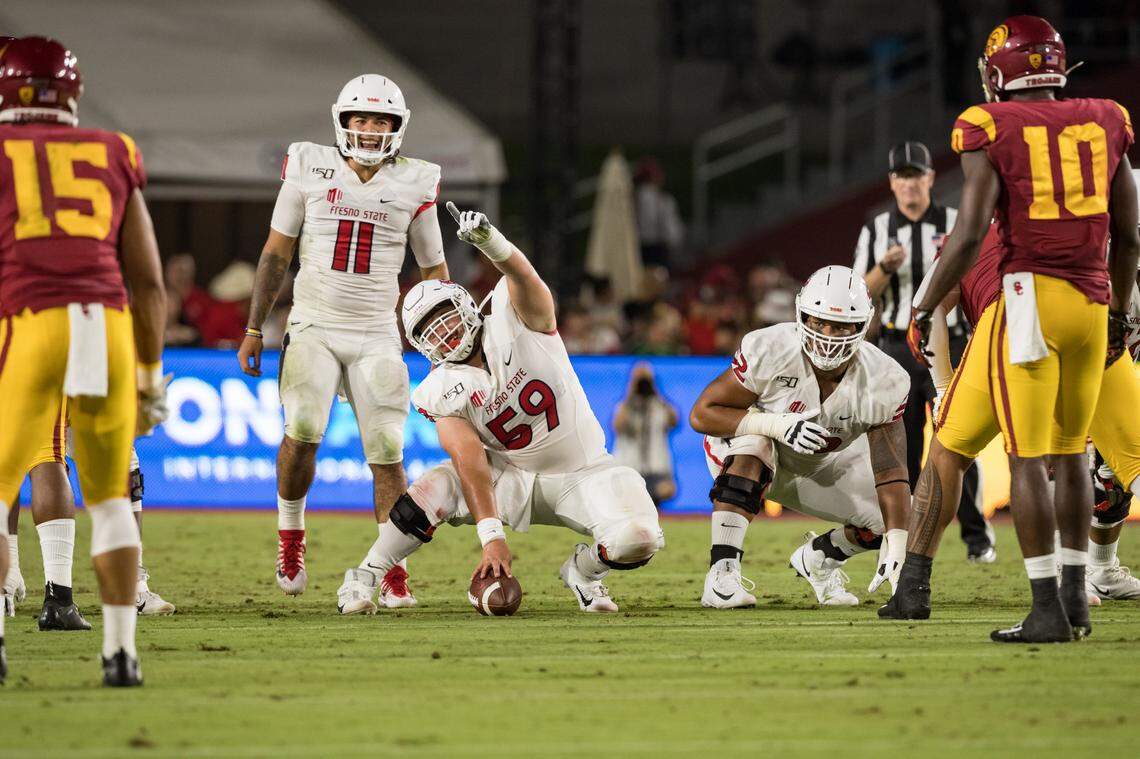 Fresno State center Matt Smith is expected to be back when the Bulldogs resume football activities. Smith suffered a season-ending leg injury in the Bulldogs’ victory at Hawaii last year.