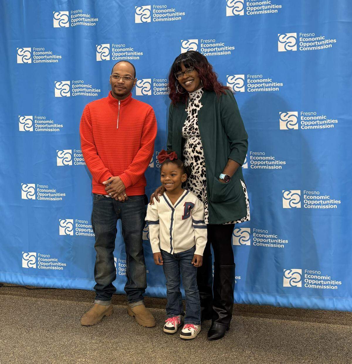 The Williams family described how participating in the Advancing Fresno County Guaranteed Basic Income program allowed them to pay down debt, support their children and “breathe” at a press conference at Fresno EOC on Tuesday Dec. 16, 2025.