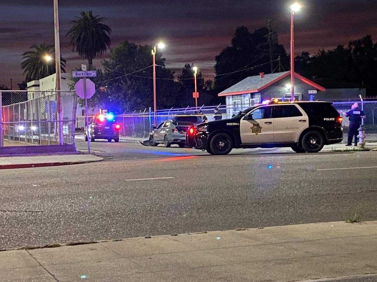 Officers on the scene after a shooting suspect was arrested on Monday, June 3, 2024.