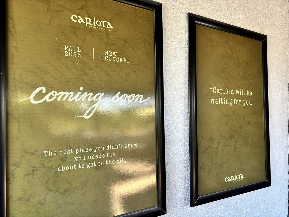 Signs posted at Culichi Town on West Shaw Avenue in Fresno tease at Carlota Mexican Flavors coming soon.