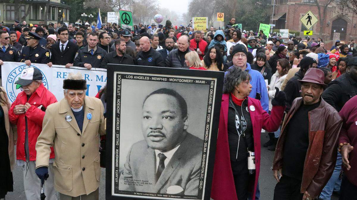The 40th Martin Luther King Jr. Unity March drew hundreds of participants in downtown Fresno on Jan. 15, 2024.