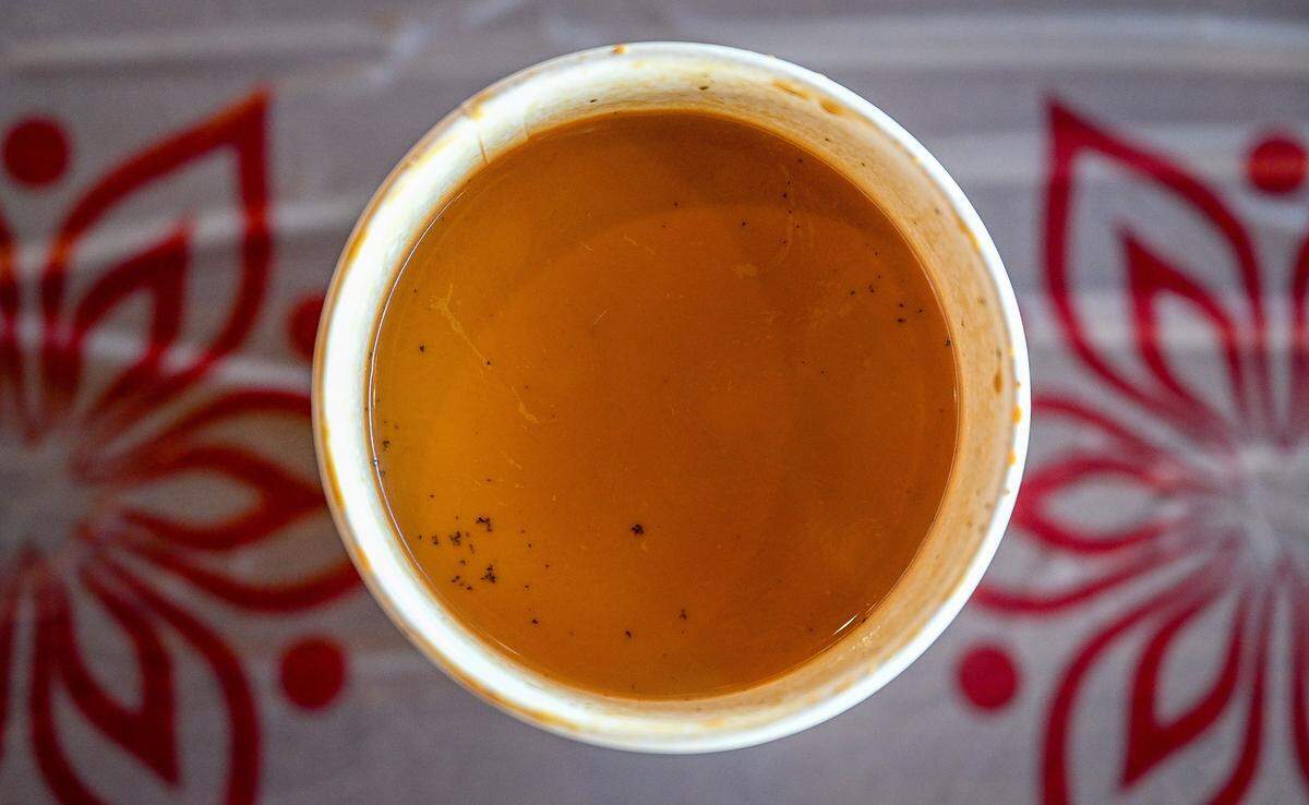 Adani tea is one of the many coffees and teas available at Al-Hadara Mediterranean Restaurant & Cafe which recently opened northeast of Blackstone and Shaw.