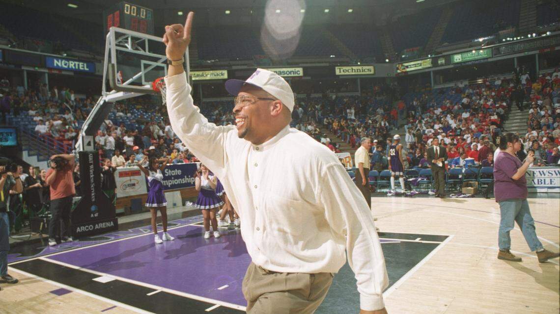 Vonn Webb, celebrating a state high school basketball championship, is coming back to Fresno State for a second stint as an assistant coach. At Washington Union, Webb coached teams that won two CIF state championships, five section championships and seven league championships. He was the state coach of the year in 1997 and The Bee’s Central Section Coach of the Year three times, in 1996, ‘98 and ‘99.