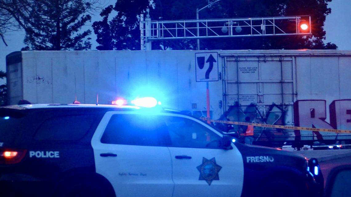 A pedestrian was killed by a train in Fresno, California on Sunday, Jan. 26, 2025.