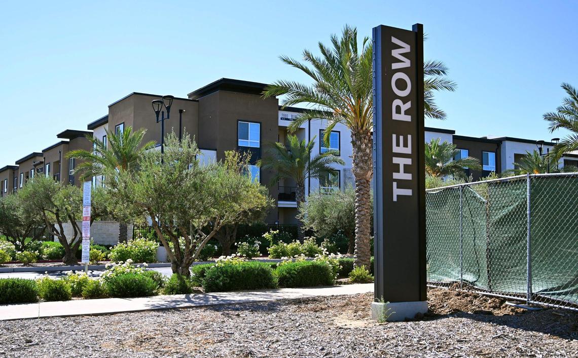 The Row is a new development at the northwest corner of Willow and Shepherd avenues consisting of housing, restaurants, offices and retail shops. Photographed Wednesday, July 12, 2023 in Fresno.