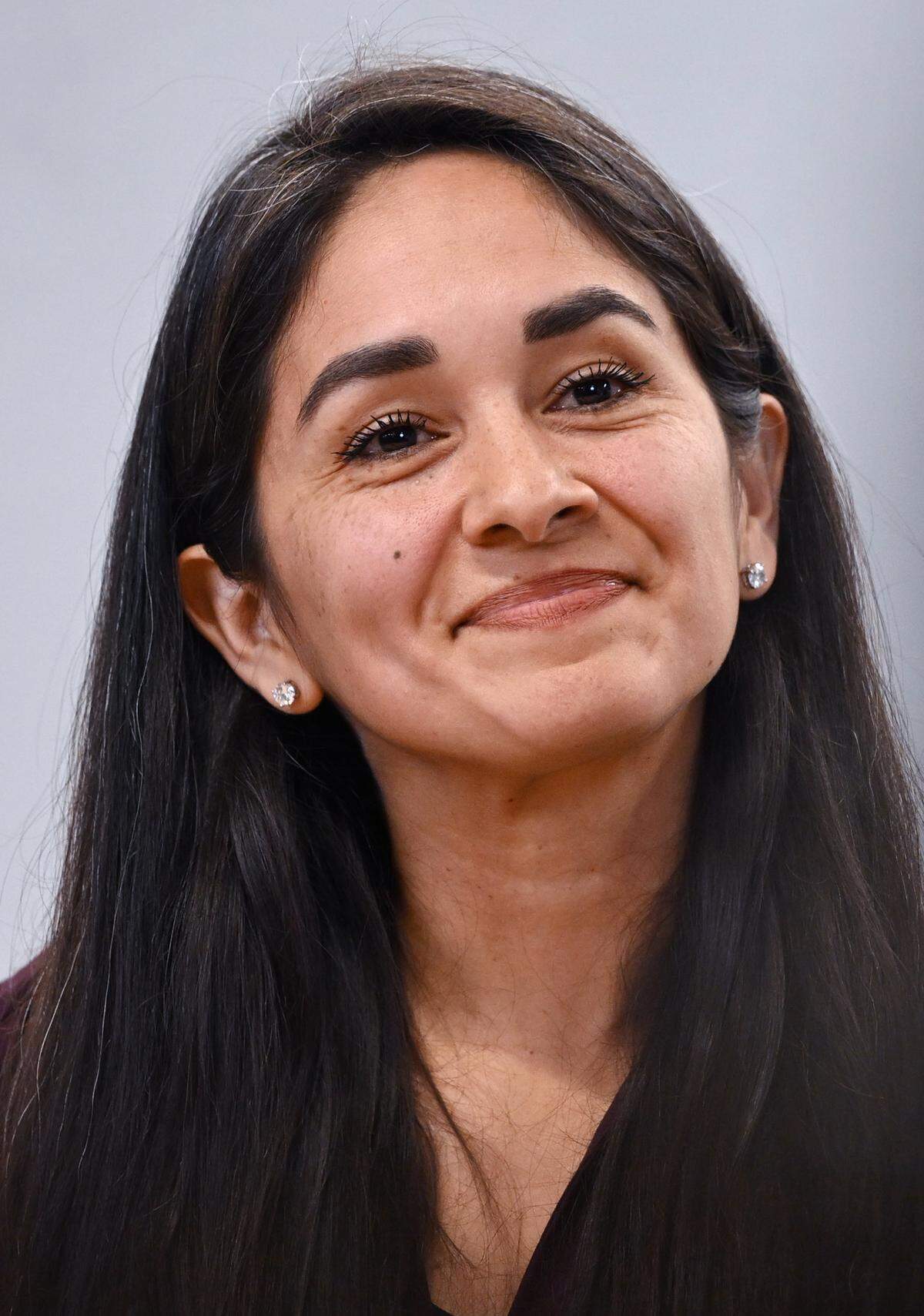 Dictrict 7 candidate Ariana Martinez-Lott, seen during a Fresno City Council forum held by The Fresno Bee Friday, April 17, 2026 in downtown Fresno
