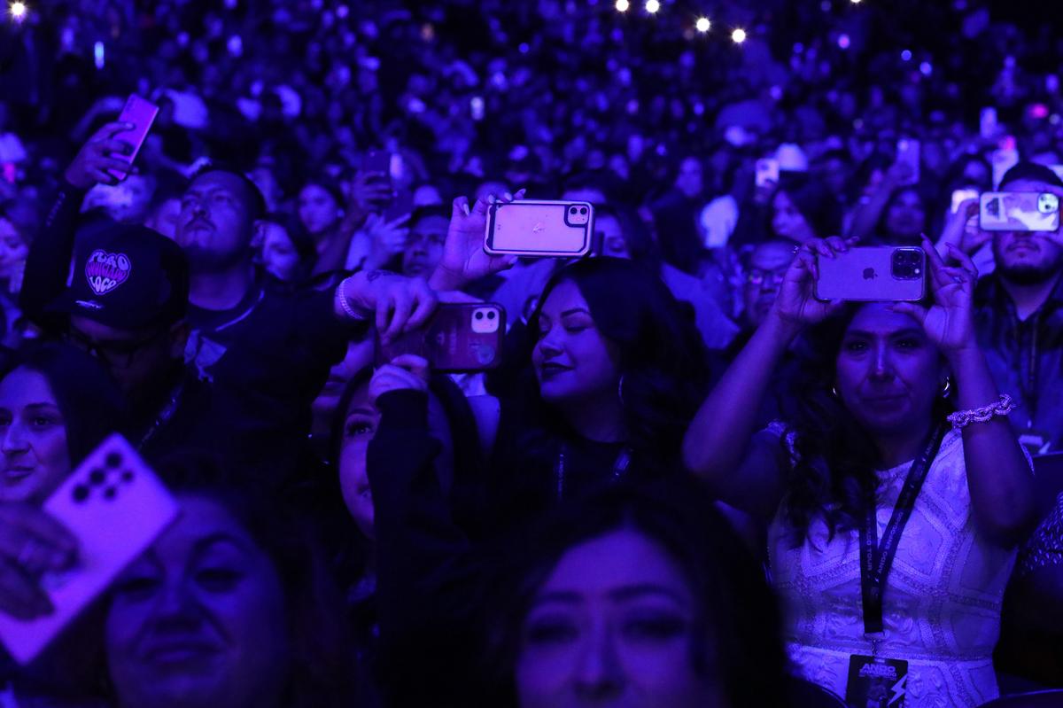 Fans take video and photos of Mexican singer Erick Aragón – better known as Codiciado – who performed Saturday, May 4, at the Save Mart Center in Fresno with his ‘Ando Enfocado US Tour’.