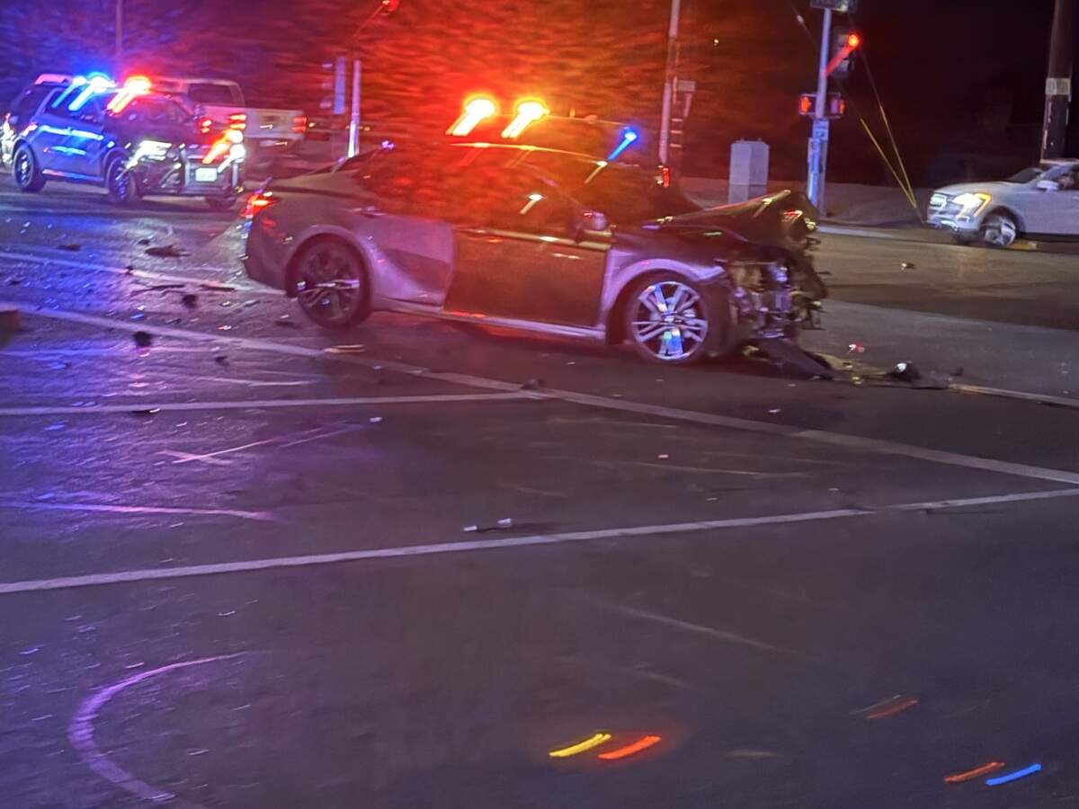 Officers responded to a two-vehicle crash in Fresno, California on Saturday, July 11, 2026. The crash occurred at Ashlan and West Avenues.