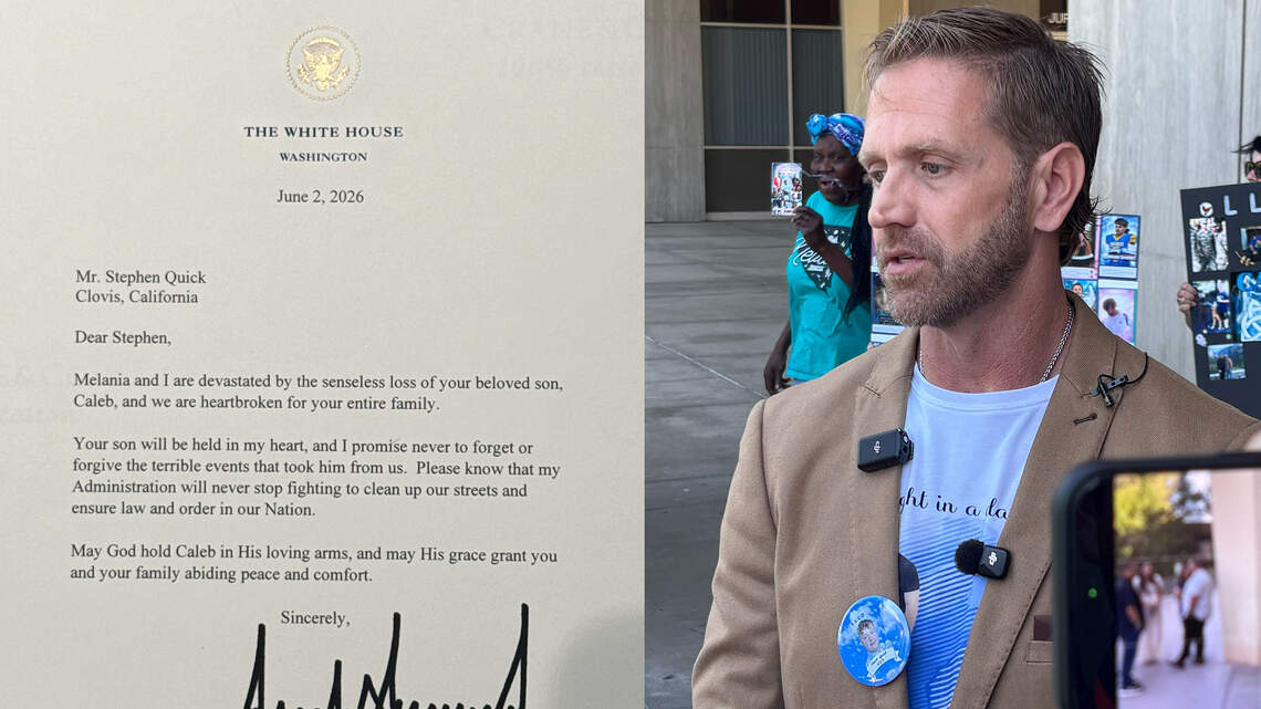 President Trump sends letter to father of slain Clovis teen Caleb Quick