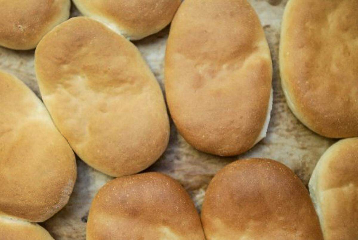Traditional bierocks from The Berrock Shop at Bullard and West avenues in Fresno are made with ground beef, cabbage and onions.