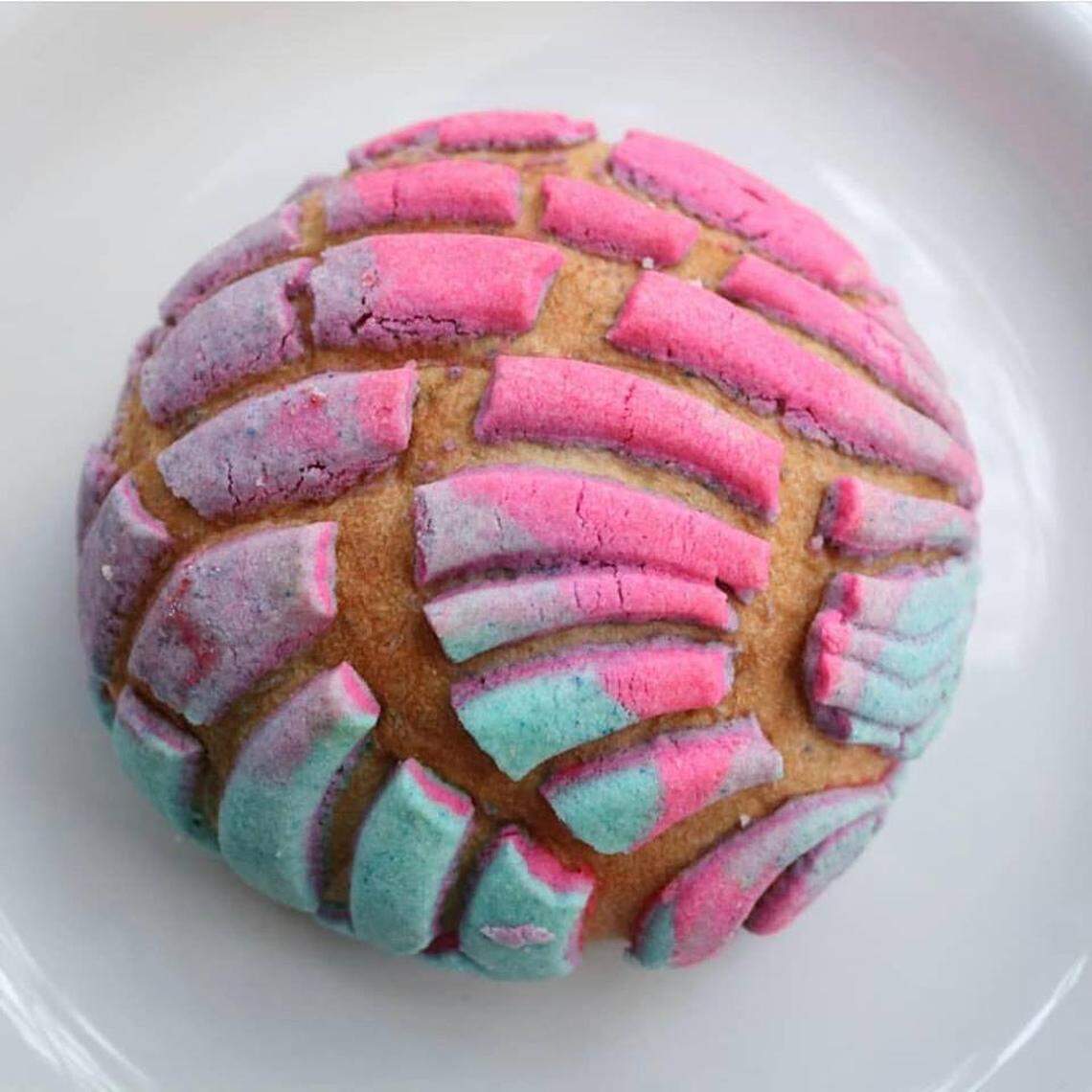 Panaderia Cafe Oaxaca carries vegan Mexican pastries, like this concha.