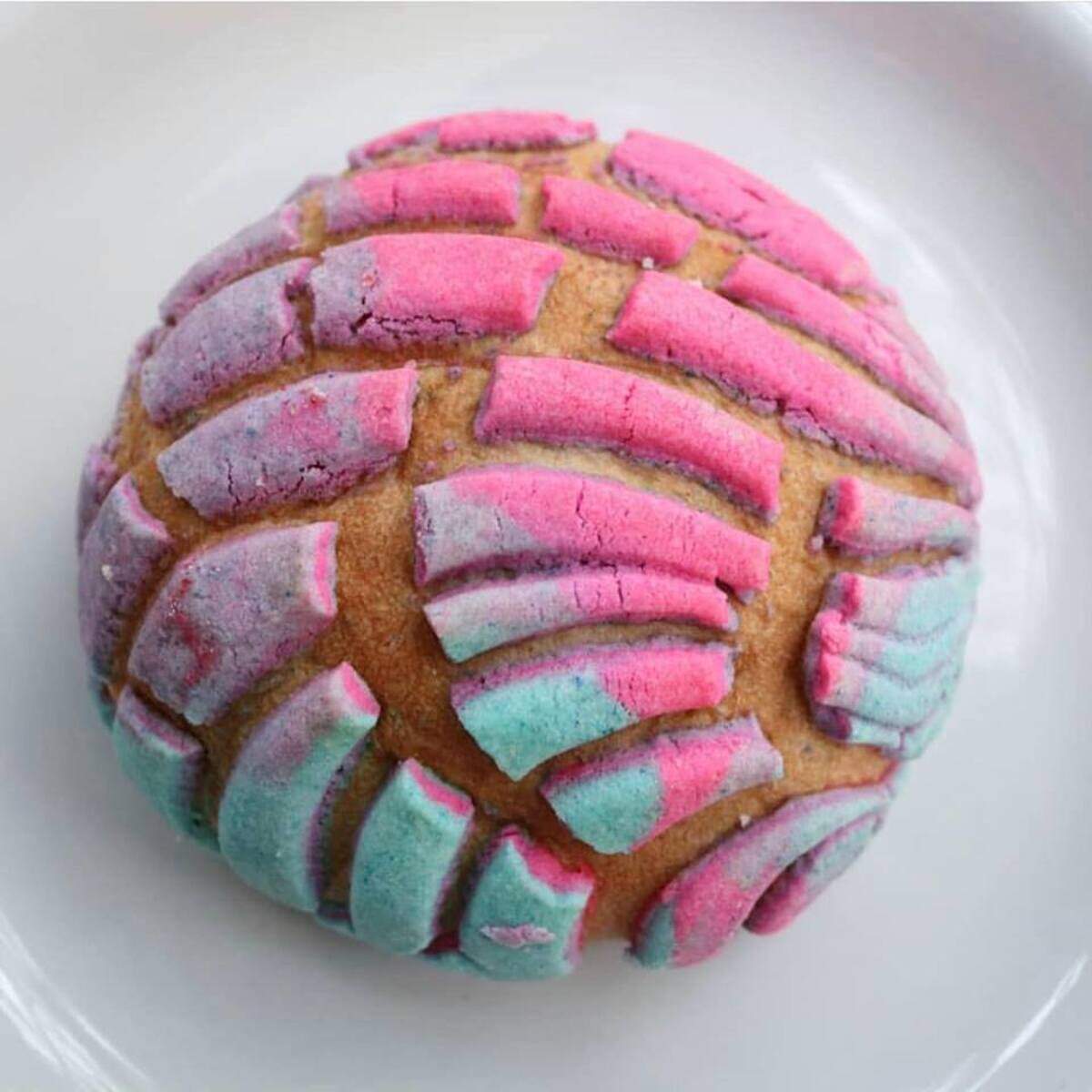 Panaderia Cafe Oaxaca carries vegan Mexican pastries, like this concha.