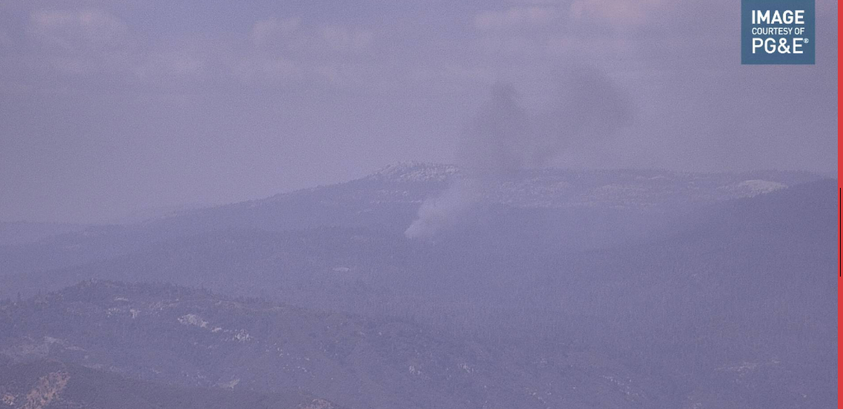 The Nutmeg Fire is seen from PG&E’s Delilah lookout tower on Friday, Sept. 2, 2022 in eastern Fresno County, California.