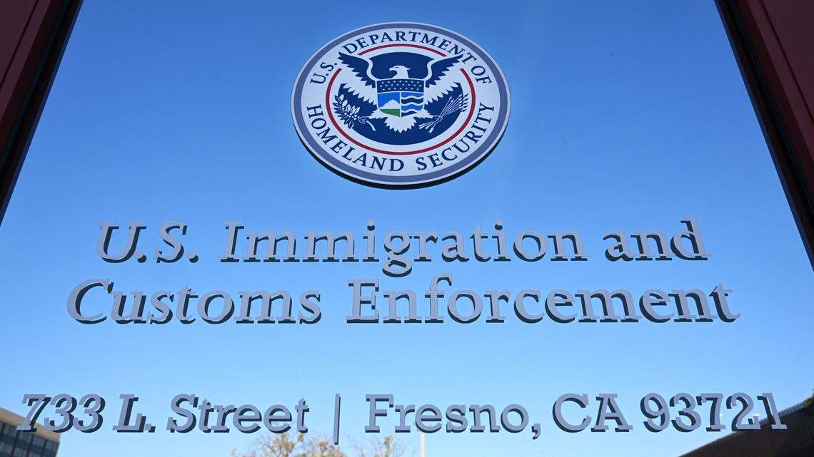 A U.S. Immigration and Customs Enforcement building in Fresno. 